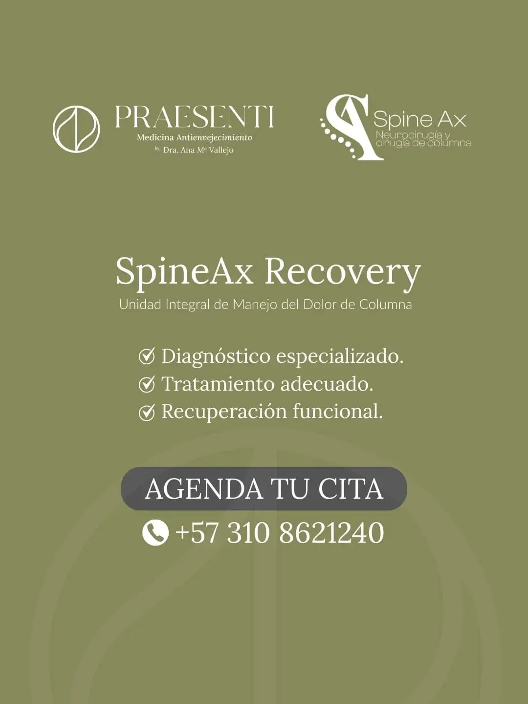 Rehabilitación de una cirugía de columna- Praesenti