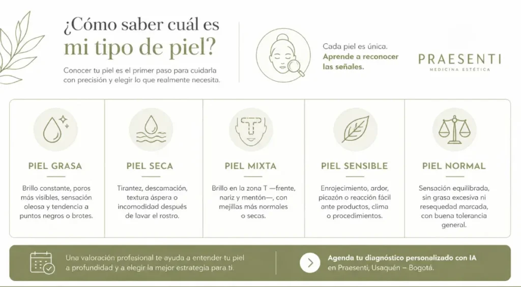 ¿Cómo saber cuál es mi tipo de piel? - Praesenti