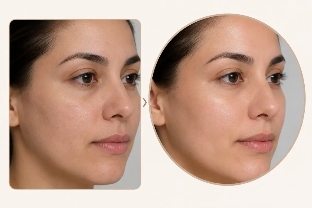 Skinboosters - antes y despues - Praesenti