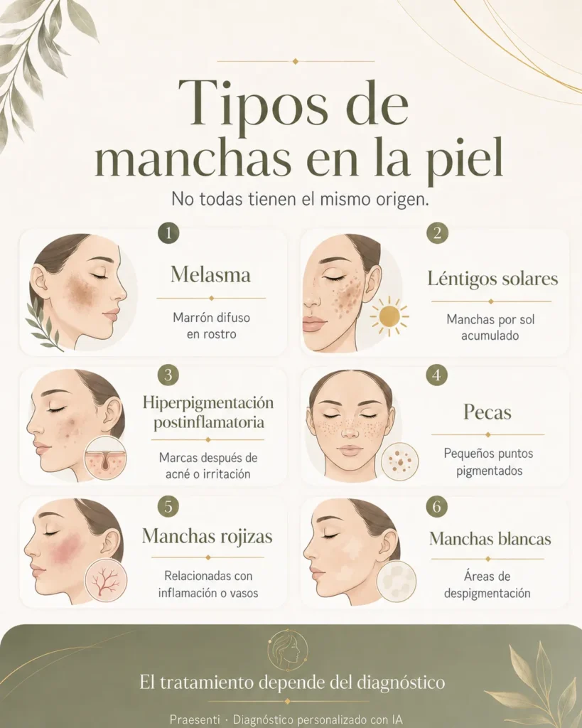 Tipos de manchas en la piel - Praesenti